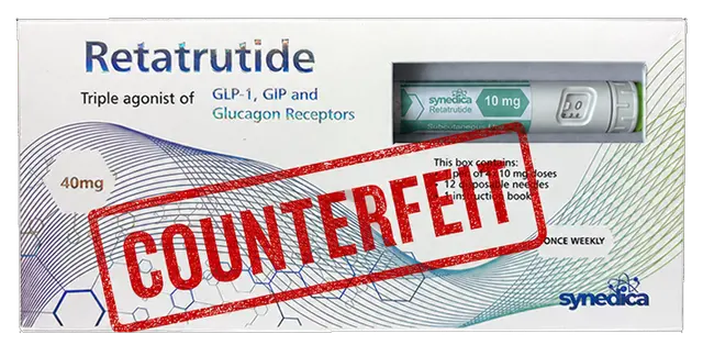 Counterfeit Synedica Retatrutide product warning